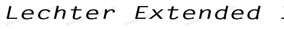 Lechter Extended Italic字体转换